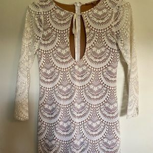 White Free People Fitted Dress, size XS